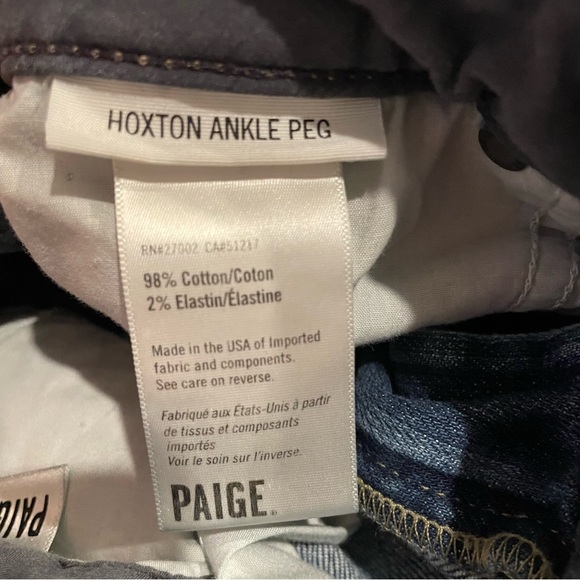 Paige hoxton ankle peg skinny jeans size 27 inseam 26” - Picture 6 of 7